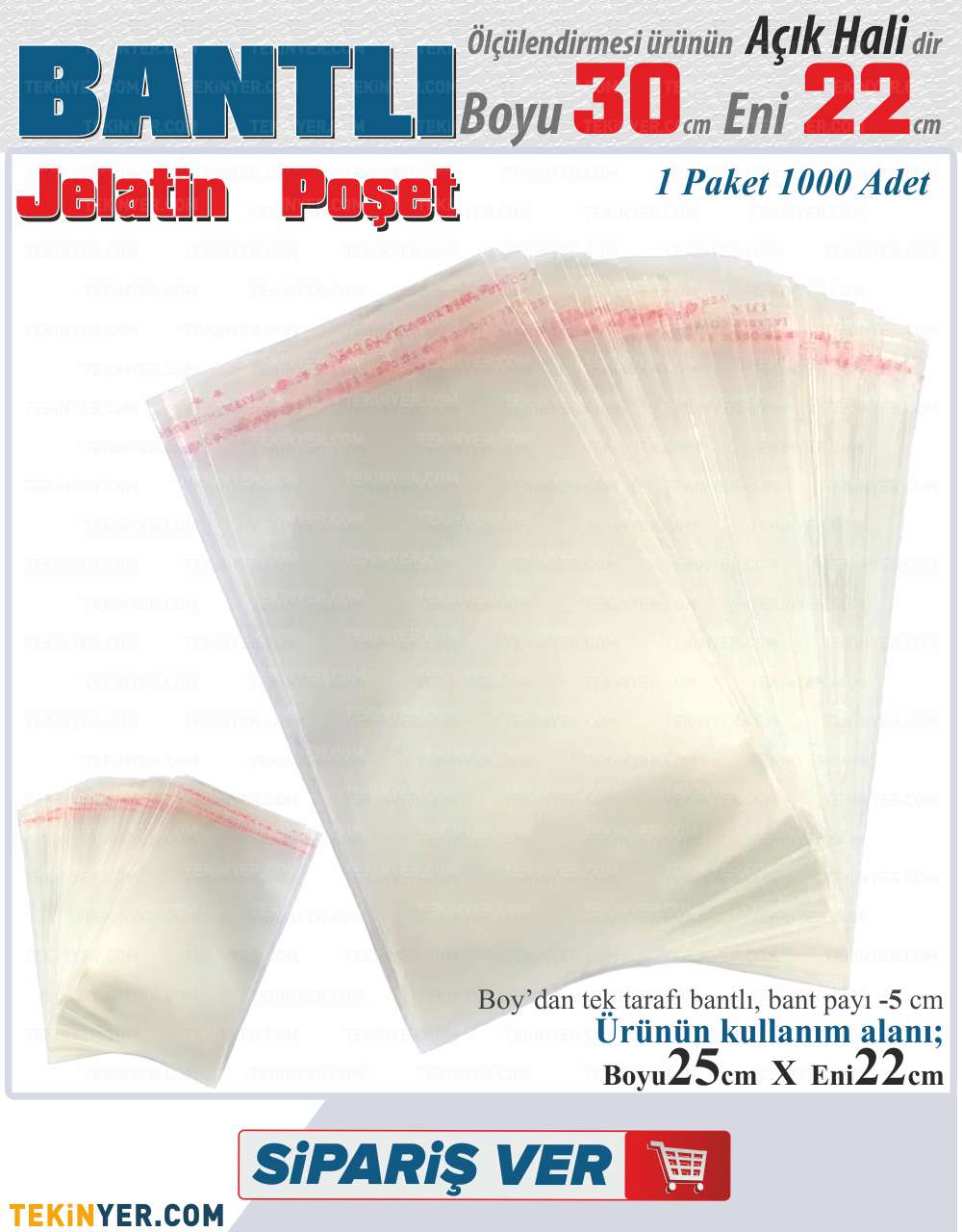 22x30 Bantlı Jelatin